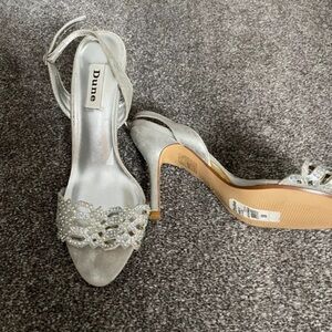 Dune Women's Silver Embellished Heels